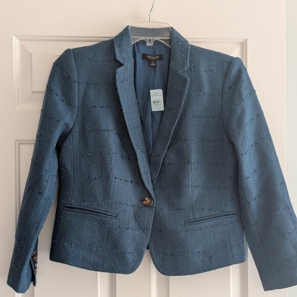 Anne Taylor Jackets & Blazers - Anne Taylor Deep Teal Blue Blazer - Size 12 petite - NWT